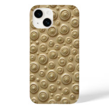 スパイラルデザインのカーキテクスチャードiPhoneケース