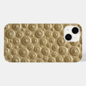 スパイラルデザインのカーキテクスチャードiPhoneケース Case-Mate iPhoneケース (裏面 (横))