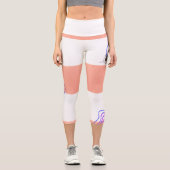 スパイラルデザインのヨガカプリパンツ カプリレギンス (正面)