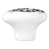 スパイラルデザインエレガントドアノブキャビネットプル セラミックノブ (側面)