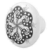 スパイラルデザインエレガントドアノブキャビネットプル セラミックノブ (右)