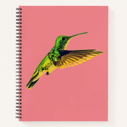 スパイラルノートと平らなエメラルドデザイン ノートブック (正面)