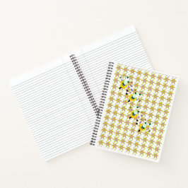 スパイラルノートのミツバチが並ぶ ノートブック