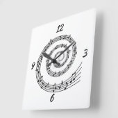 スパイラルノートの壁時計 スクエア壁時計 (傾斜)