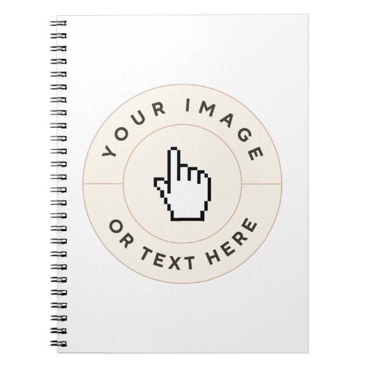 スパイラルノートカスタム – イメージ/文字の追加 ノートブック (正面)