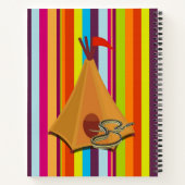 スパイラルノートストライプーのテントヘビ ノートブック (裏面)