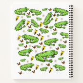 スパイラルノートパガエル（昆虫）マルハナバチ蝶 ノートブック (裏面)