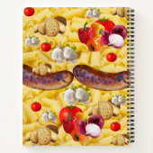 スパイラルノートパスタソーセージトマトパン ノートブック (裏面)