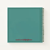 スパイラルノートパソコカスタマイズン – 独自の文字を追加 ノートブック (裏面)