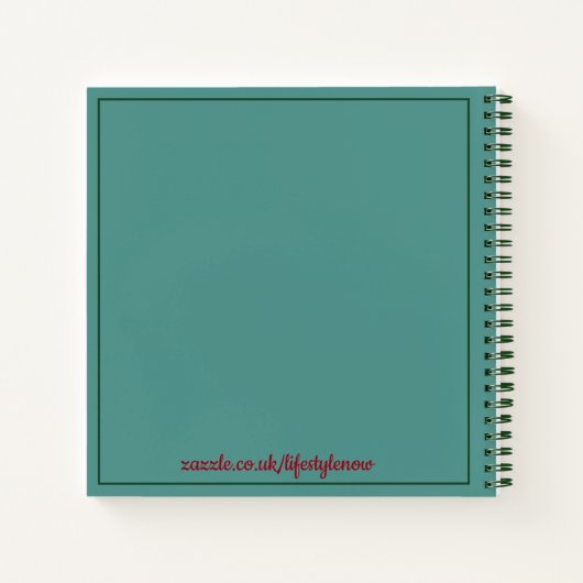 スパイラルノートパソコカスタマイズン – 独自の文字を追加 ノートブック (裏面)