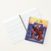 スパイラルノートパソコストライプンの黄色い踊りフローラ ノートブック (内部)