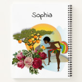 スパイラルノートパソコンアフリカ女性バラフローラ ノートブック (裏面)