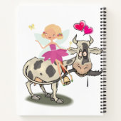 スパイラルノートフェアリー牛ピンクハート ノートブック (裏面)