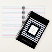 スパイラルノートブストライプのックカスタムの写真と文字 ノートブック (内側)