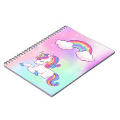 スパイラルノートブックのユニコーンカバー80行きページ ノートブック (左側)