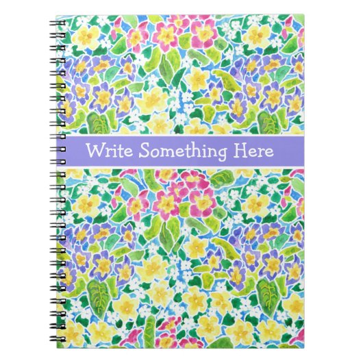 スパイラルノートブックまたはジャーナル： Primrose Pattern ノートブック (正面)