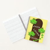 スパイラルノートブックイエローグリーンフロッグロープ ノートブック (内部)