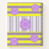 スパイラルノートブックイエローグレーストライプフローラ ノートブック (裏面)