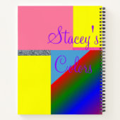 スパイラルノートブックイエローピンクカラフル抽象芸術 ノートブック (裏面)