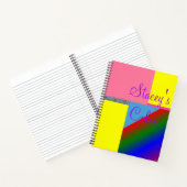 スパイラルノートブックイエローピンクカラフル抽象芸術 ノートブック (内部)