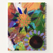 スパイラルノートブックインフラワーズ抽象芸術デザイン ノートブック (裏面)
