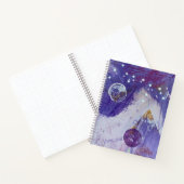 スパイラルノートブックインムーンマウンテンデザイン ノートブック (内部)