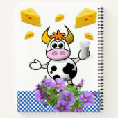 スパイラルノートブックカウブループレイドチーズミルクフローラ ノートブック (裏面)
