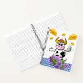 スパイラルノートブックカウブループレイドチーズミルクフローラ ノートブック (内部)