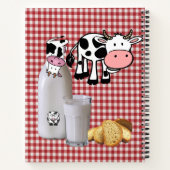 スパイラルノートブックカウレッドプレイドパン ノートブック (裏面)