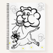 スパイラルノートブックカラーリングカウクラウド ノートブック (正面)