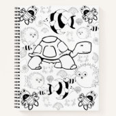 スパイラルノートブックカラーリングカメ ノートブック (正面)