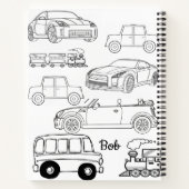 スパイラルノートブックカラーリングカー列車 ノートブック (裏面)