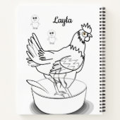 スパイラルノートブックカラーリングチキン ノートブック (裏面)