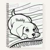 スパイラルノートブックカラーリングドッグ ノートブック (正面)