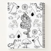 スパイラルノートブックカラーリングドラゴン ノートブック (裏面)