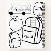 スパイラルノートブックカラーリングバックパック ノートブック (裏面)