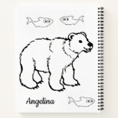 スパイラルノートブックカラーリングポーラークマ ノートブック (裏面)