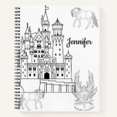 スパイラルノートブックカラーリング妖精の城 ノートブック (正面)