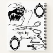 スパイラルノートブックカラーリング理容師バーバーショップ ノートブック (裏面)