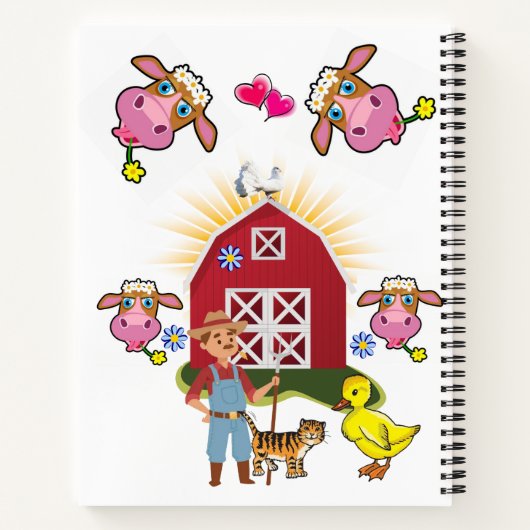 スパイラルノートブックコ農家イエローダック猫 ノートブック (裏面)