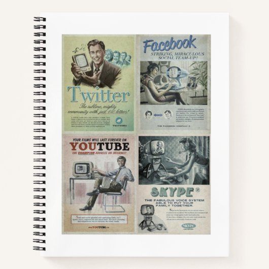 スパイラルノートブックソーシャルメディア ノートブック (正面)