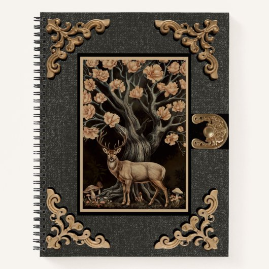 スパイラルノートブックタグとマグノリアツリー ノートブック (正面)