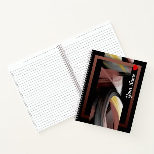 スパイラルノートブックトレンド抽象芸術アートブラックパウダー ノートブック (内部)