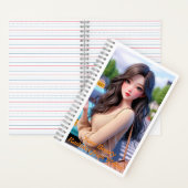 スパイラルノートブックハロービューティフルレディ3 ノートブック (内側)