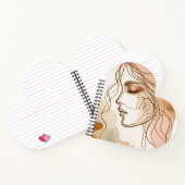 スパイラルノートブックハート図形（ラインアート付き） ノートブック (内部)