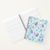 スパイラルノートブックパープルアングルハートブルーフェザー ノートブック (内部)