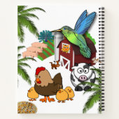 スパイラルノートブックファーム豚の牛の猫鶏 ノートブック (裏面)