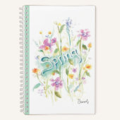 スパイラルノートブックフラワーズ/フローラデザイン春 ノートブック (正面)