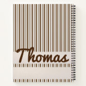 スパイラルノートブックブラウンストライプ型 ノートブック (裏面)