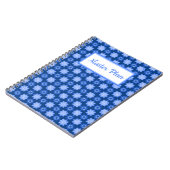 スパイラルノートブックブルータイルプリント ノートブック (左側)